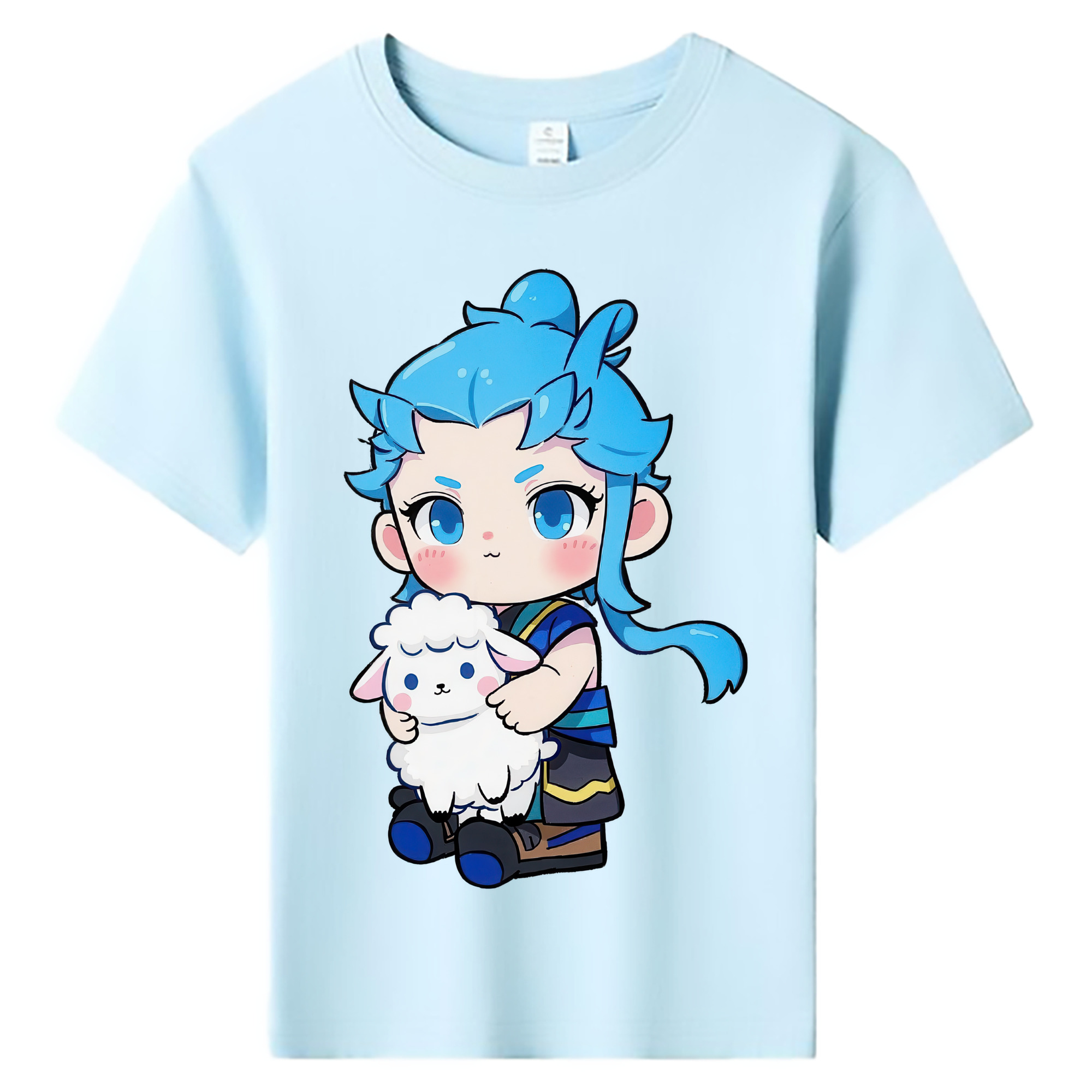 （画像用） Ne Zha 2 ナタ 魔童の大暴れ 綿100％キッズTシャツ（フロントプリント）